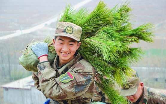 “沂蒙旅”故乡植树感动乡亲